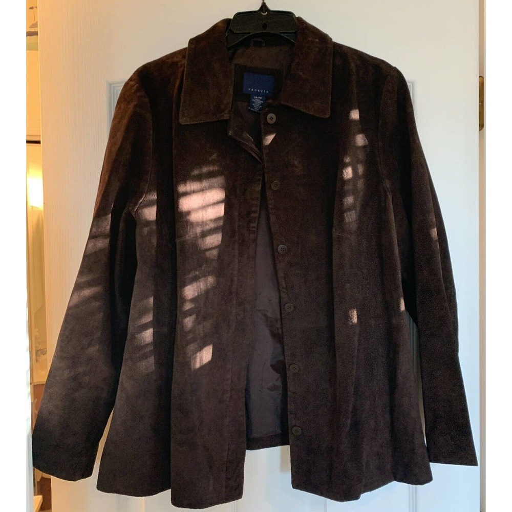 VENEZIA genuine Leather JACKET Coat Size 14-16 Brown